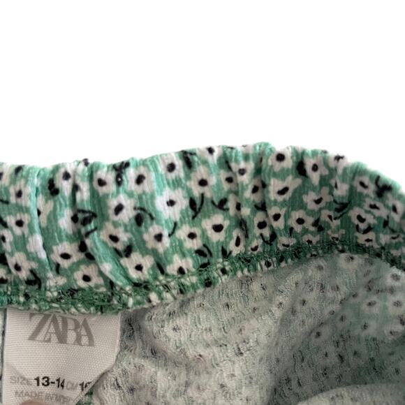 Zara Girls Green Floral A-Line Ruffled Mini Skort Size 13-14 - Picture 3 of 7